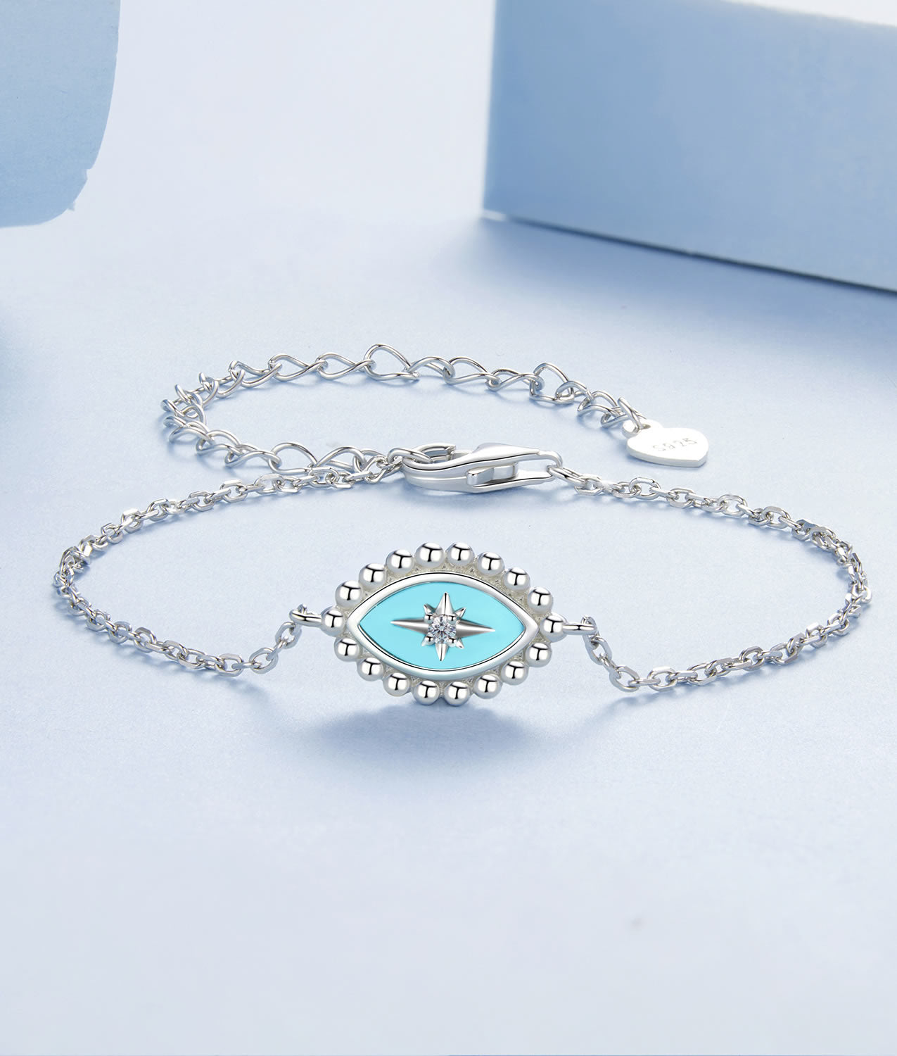 Bratara din argint Azure Guardian