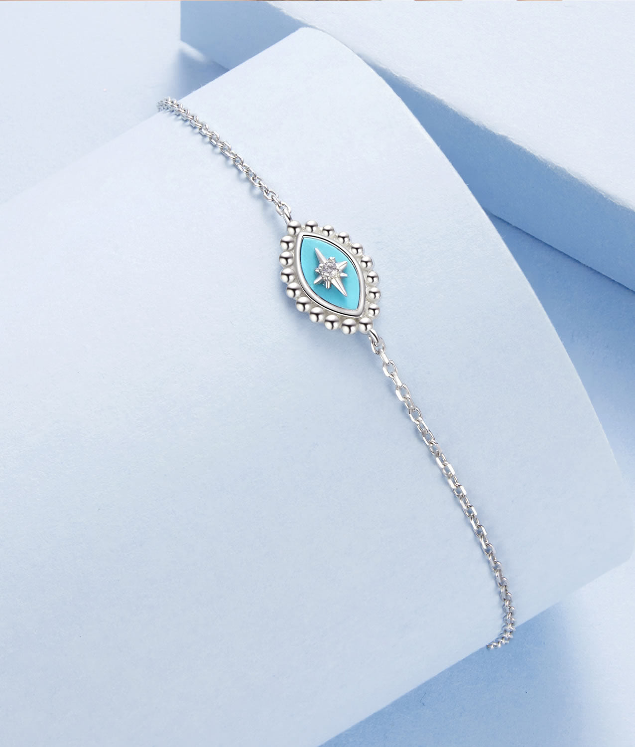 Bratara din argint Azure Guardian