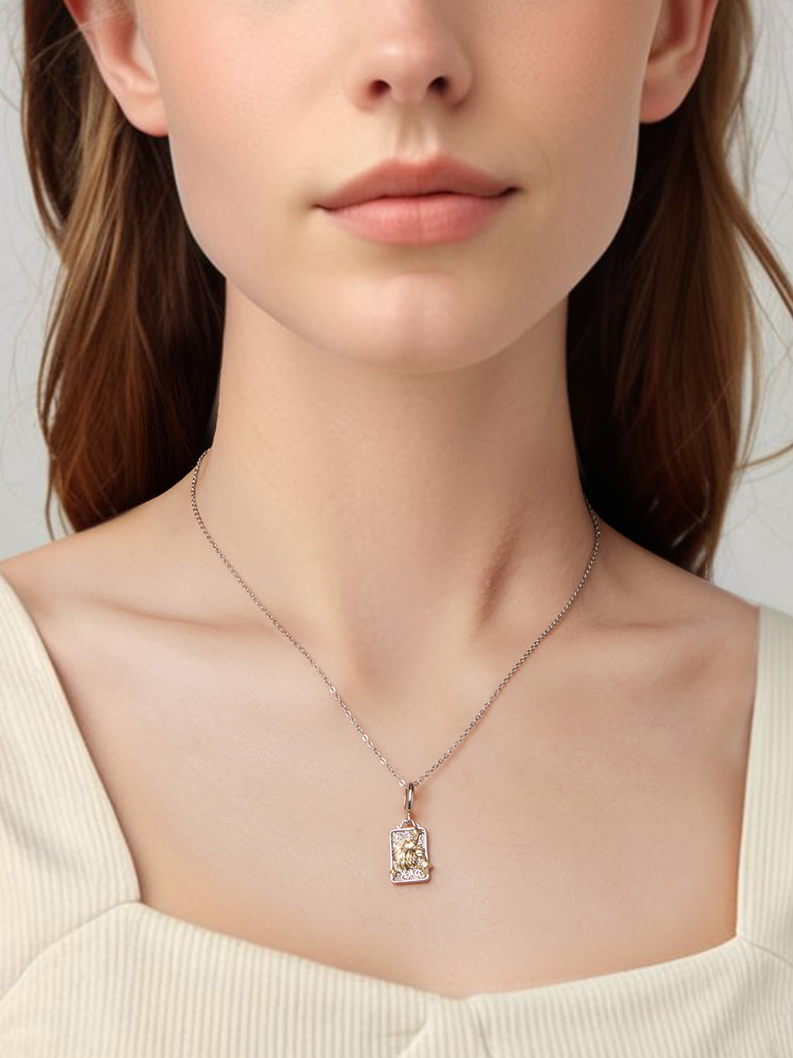 Colier din Argint Zodiac Leo Energy