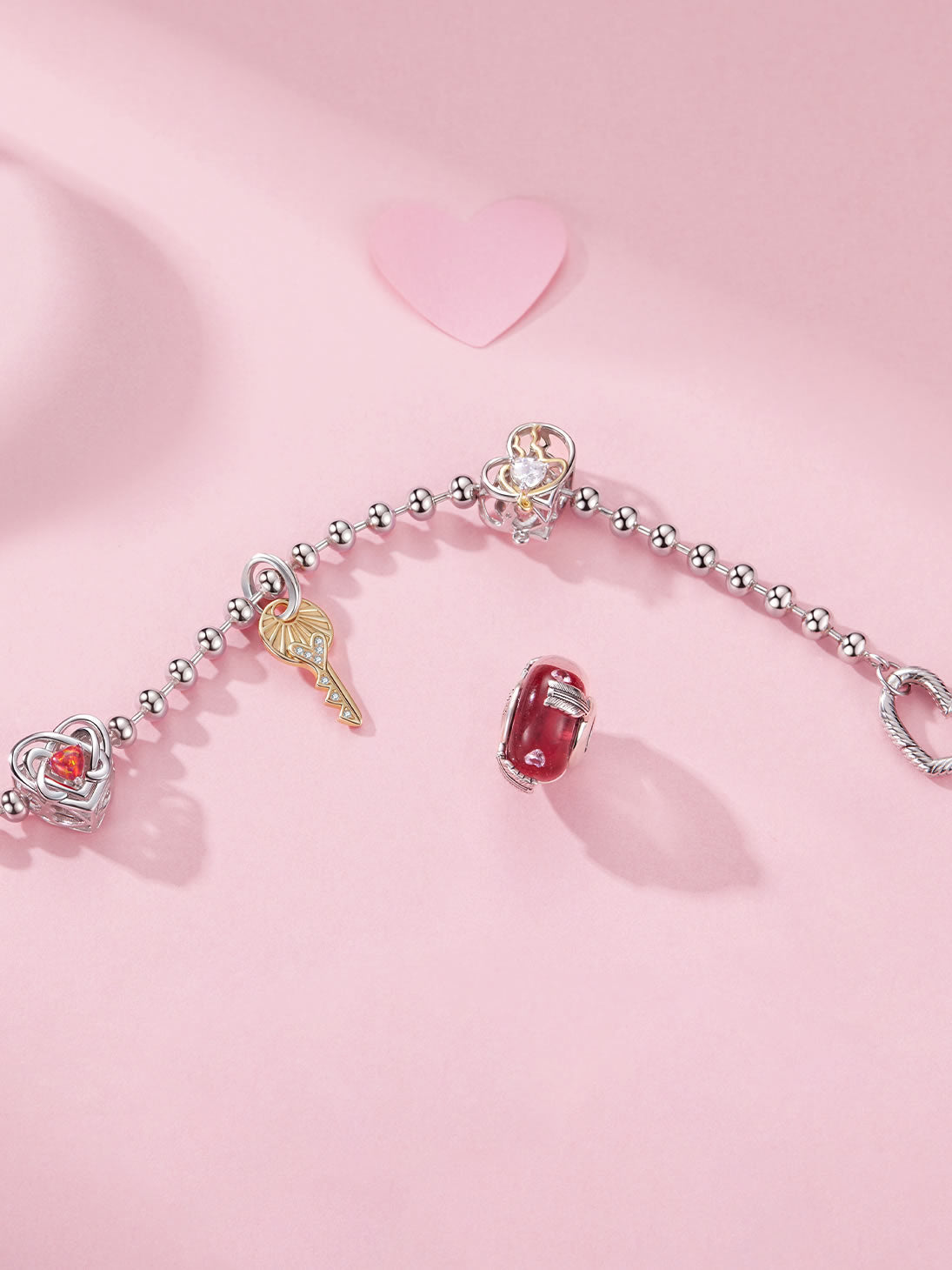 Colier din Argint Golden Key of Love