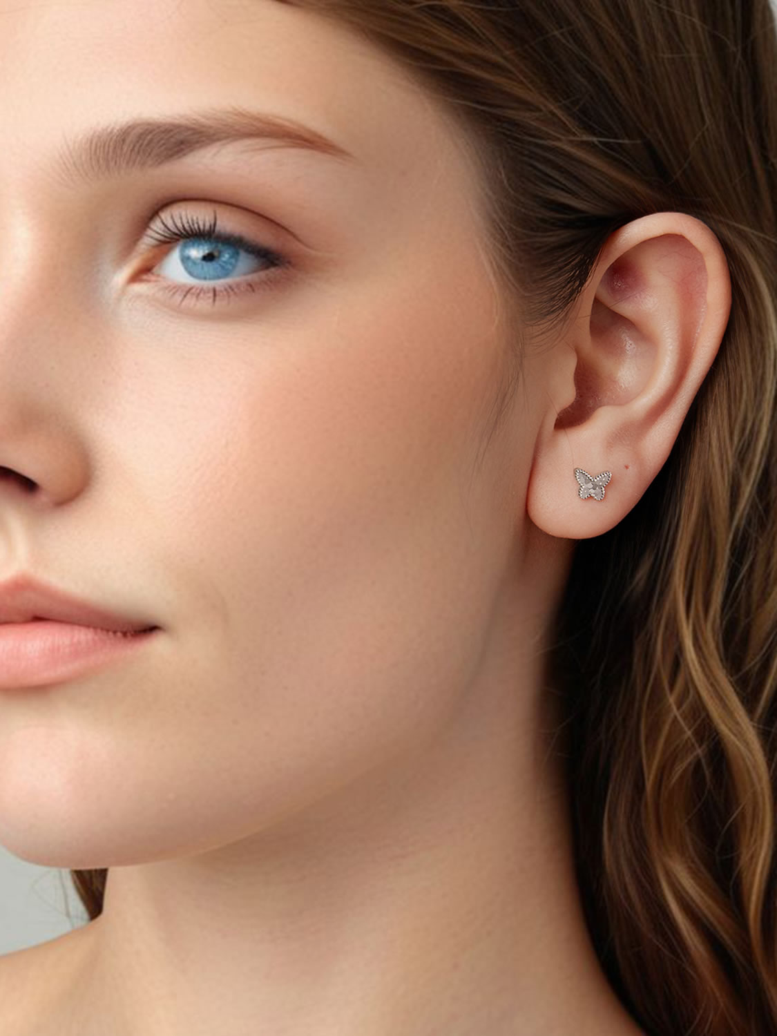 Cercei din Argint Butterfly Texture