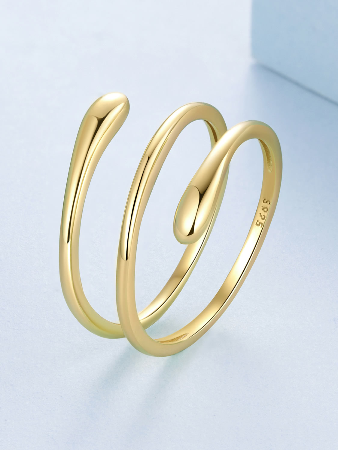 Inel din Argint Golden Flow Gold