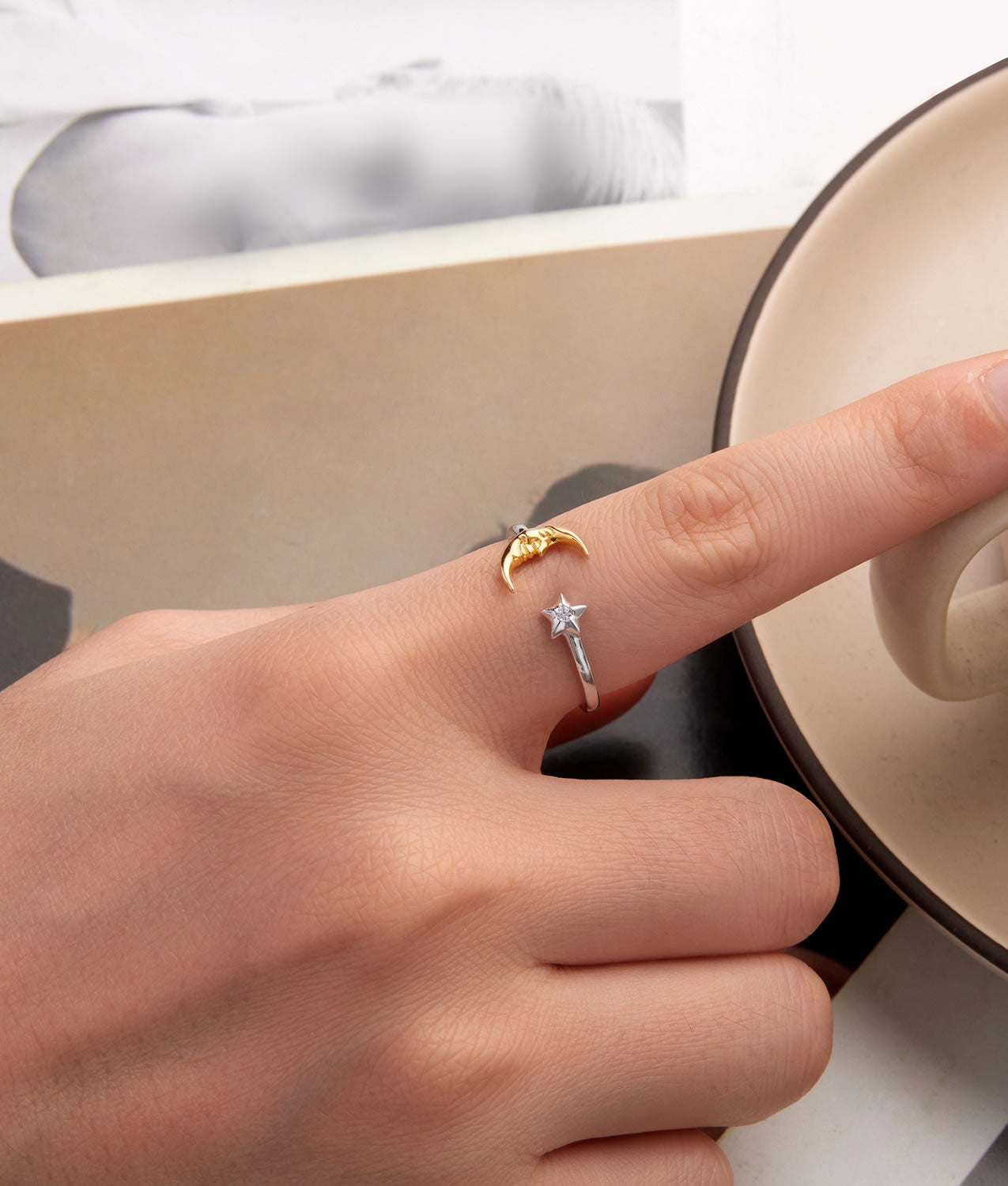 Inel din Argint Moon & Starlight