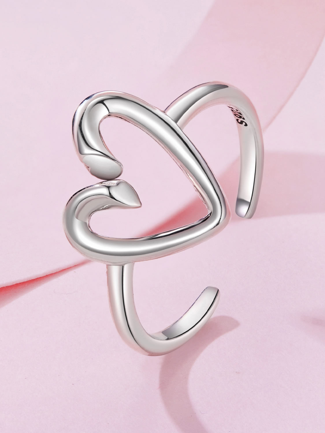 Inel din Argint Open Heart Minimal