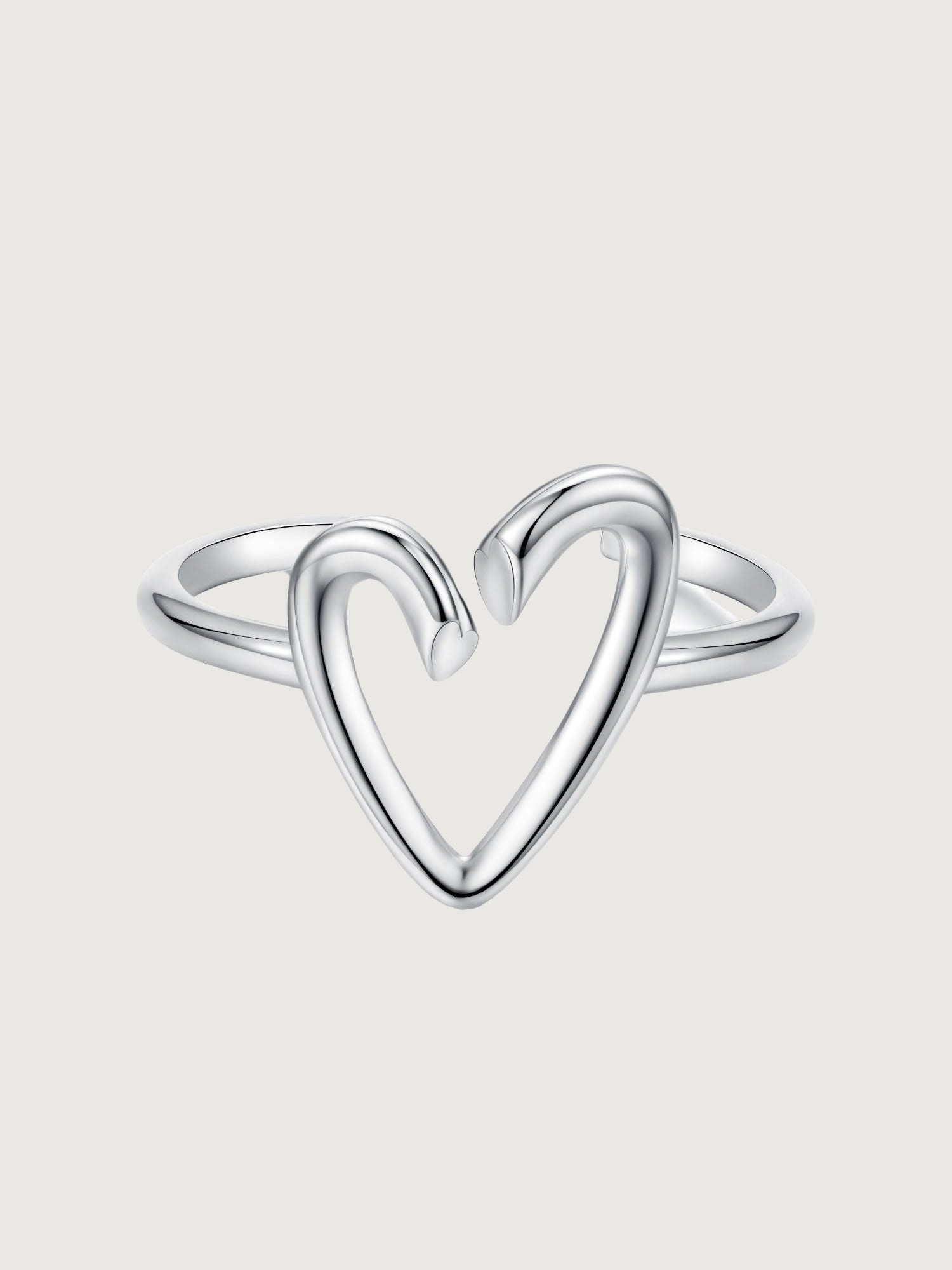 Inel din Argint Open Heart Minimal