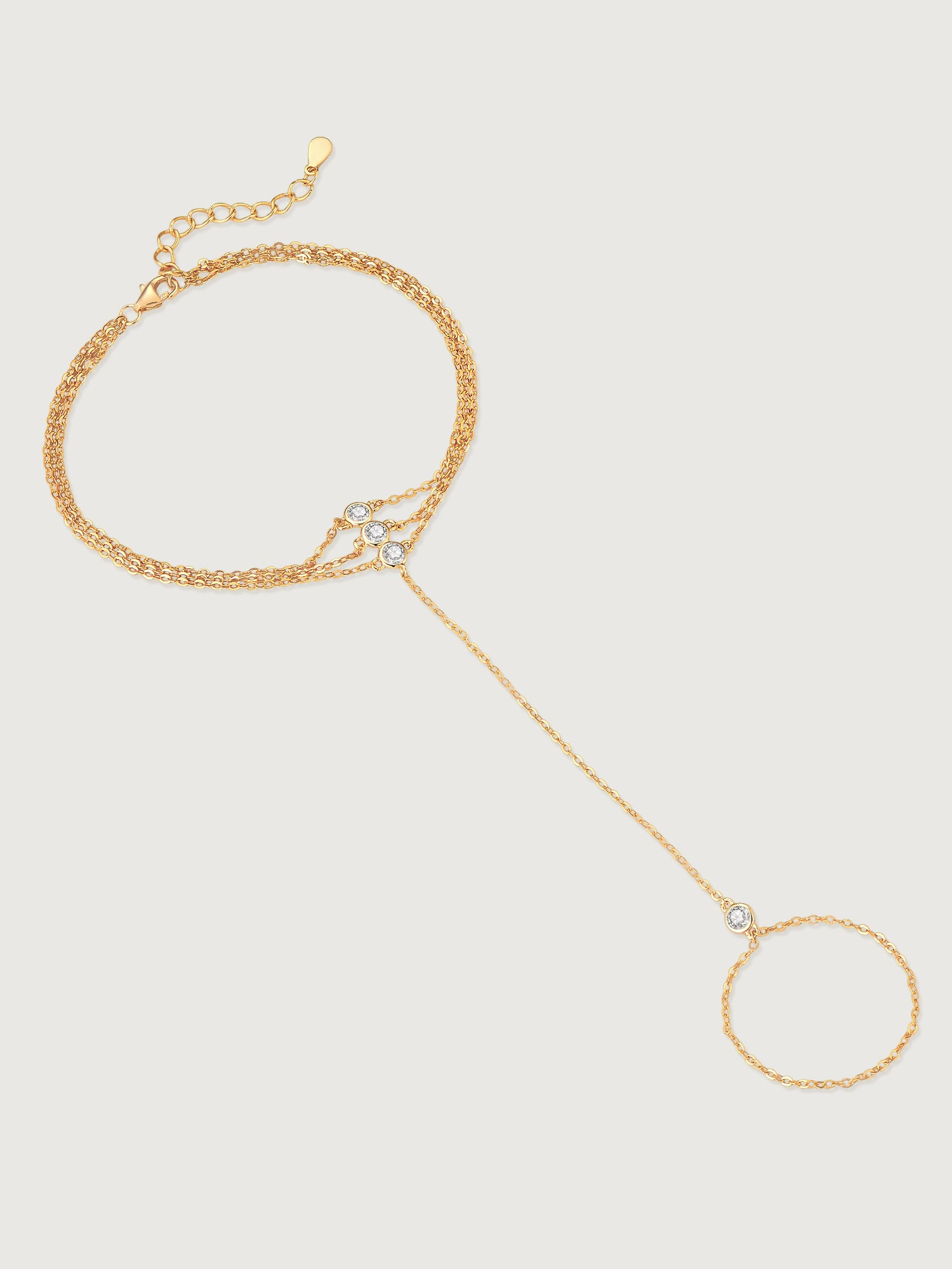 Bratara din Argint Gold Sparkle Trio