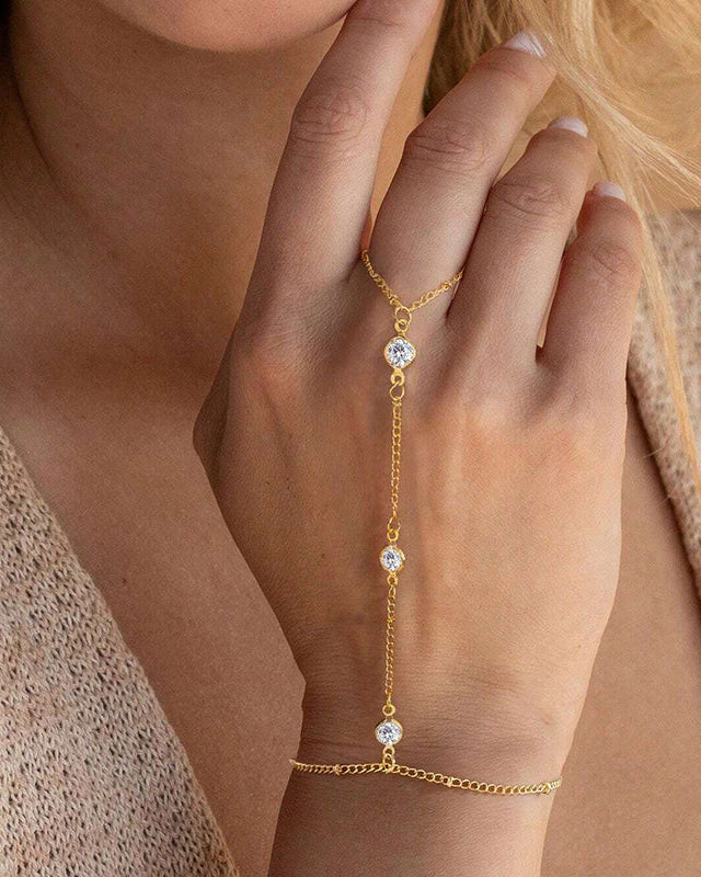 Bratara din Argint Gold Sparkle Line