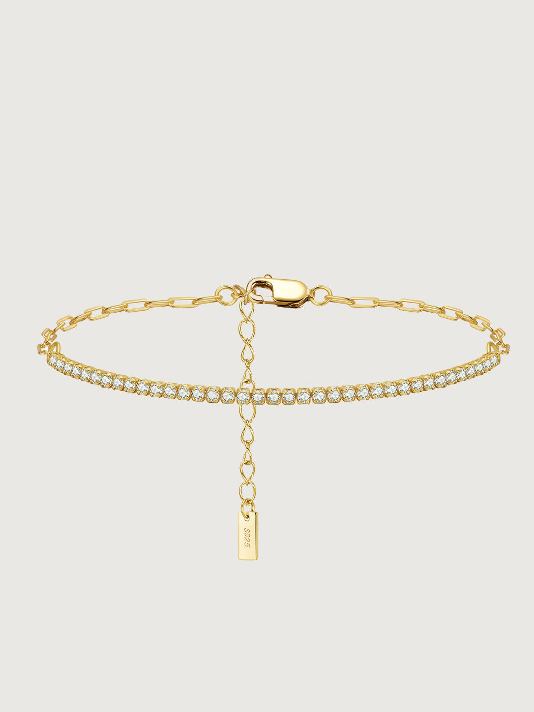 Bratara din Argint Tennis Crystal Chain Gold