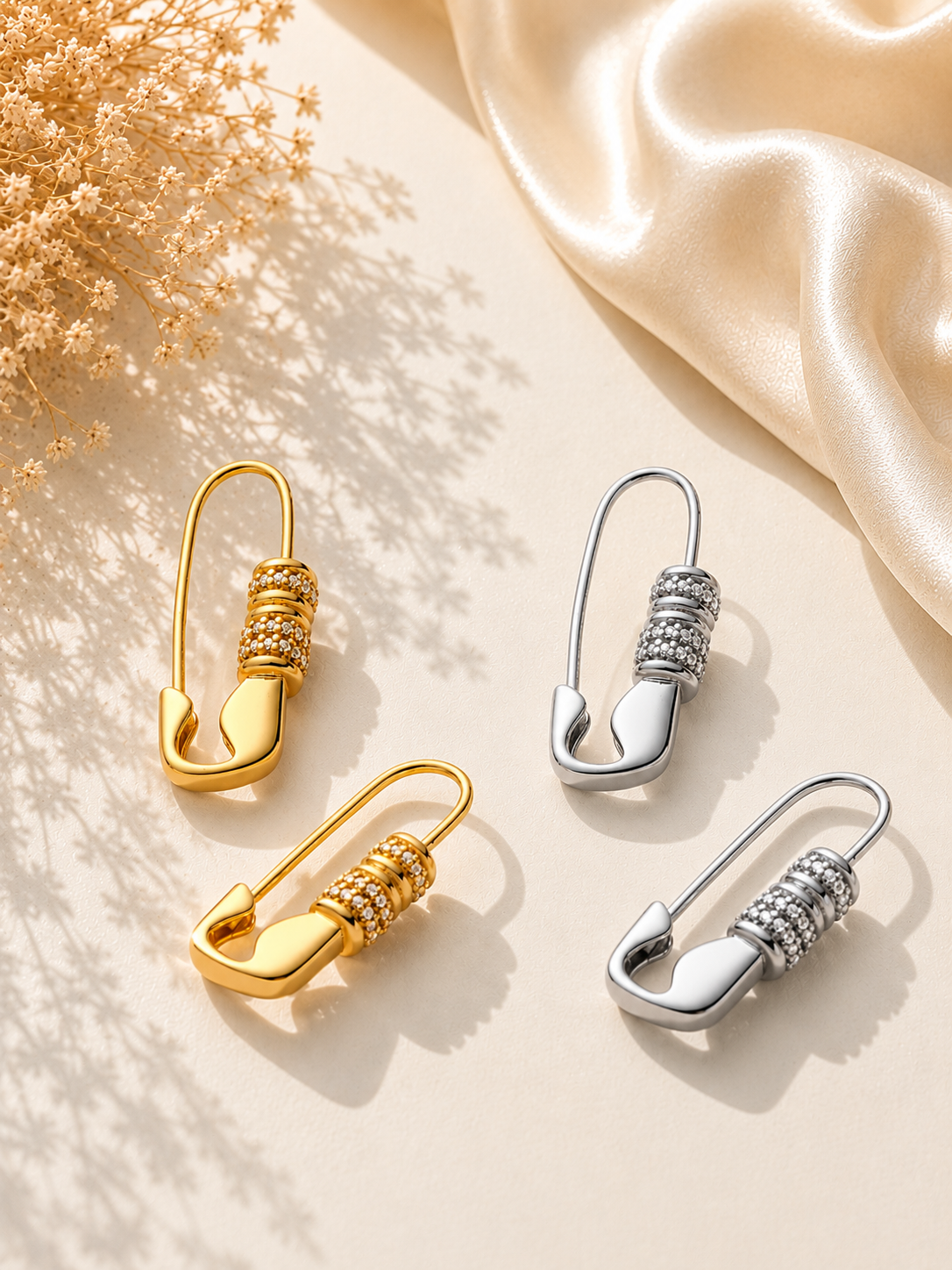 Cercei din Argint Freedom Gold