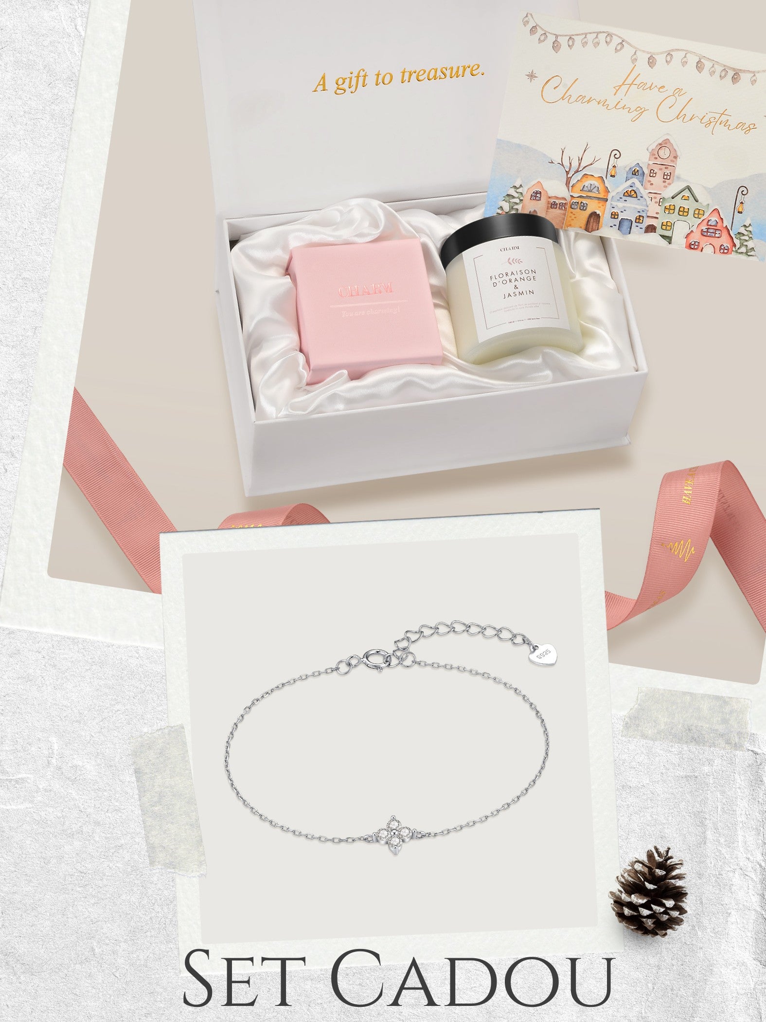 Set Cadou Silver Celestial Mini Flora