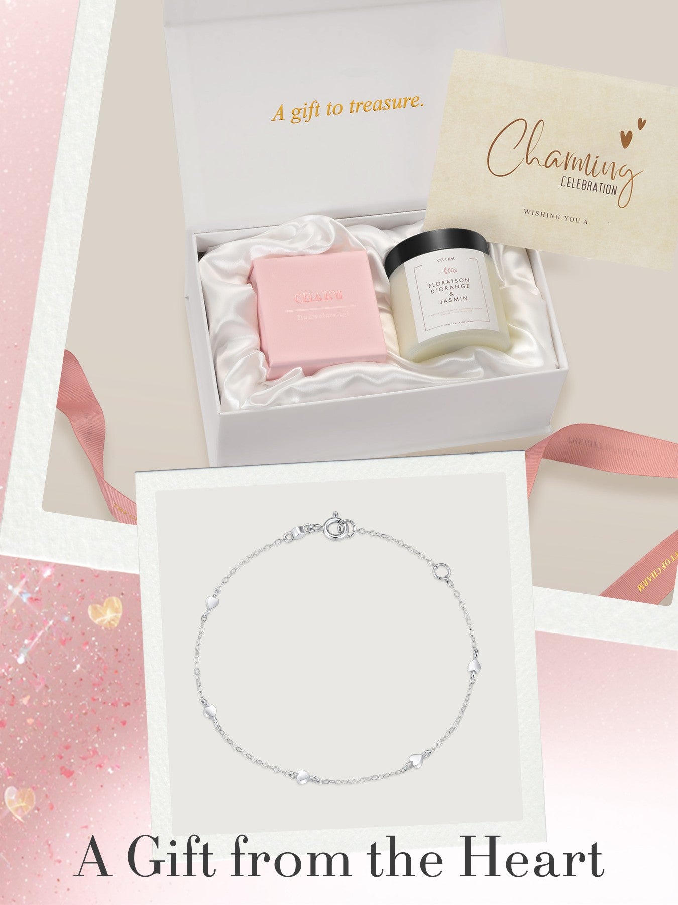 Set Cadou Silver Heartline Whisper