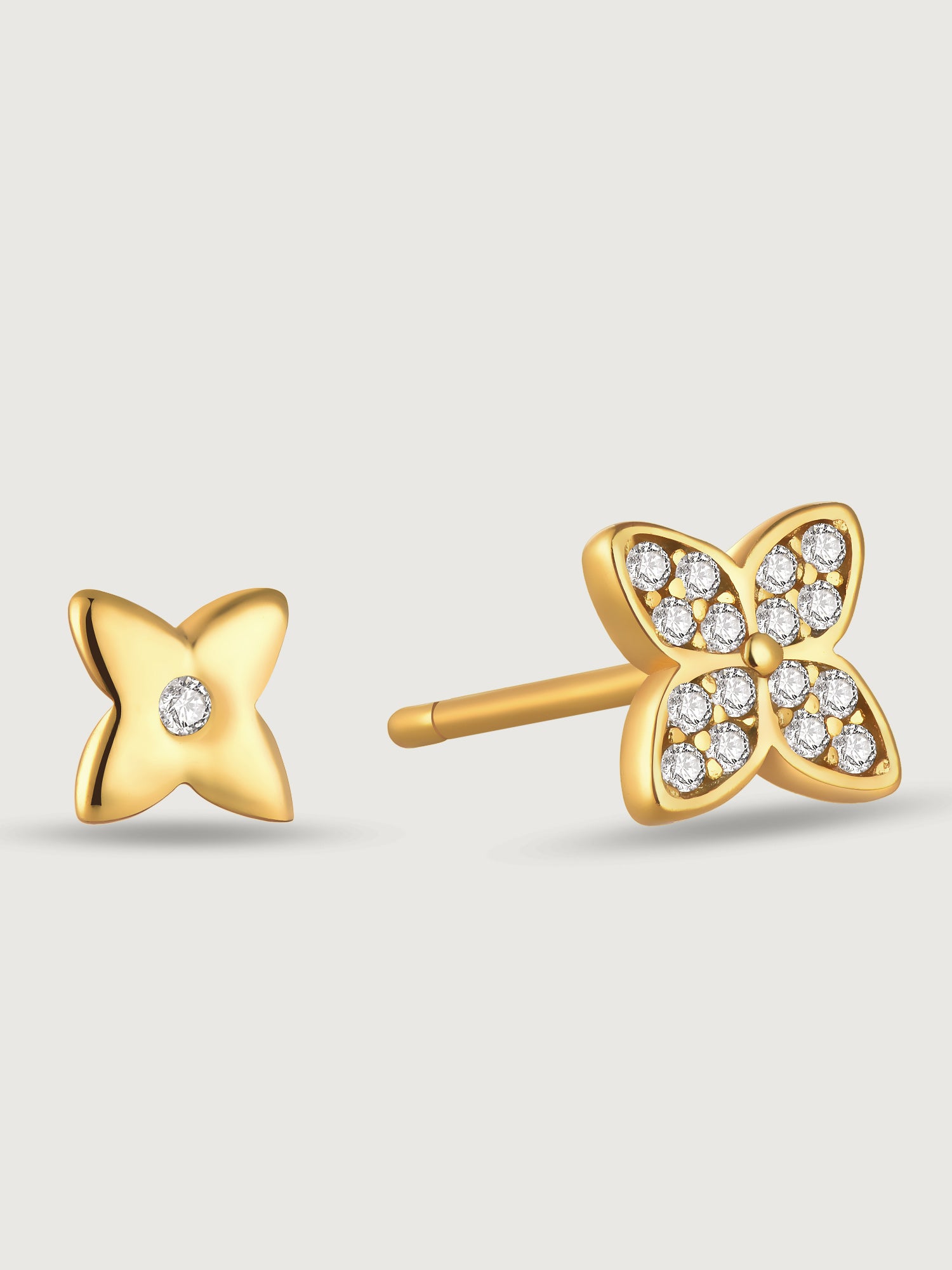 Cercei din Argint Gold Stardust Petals