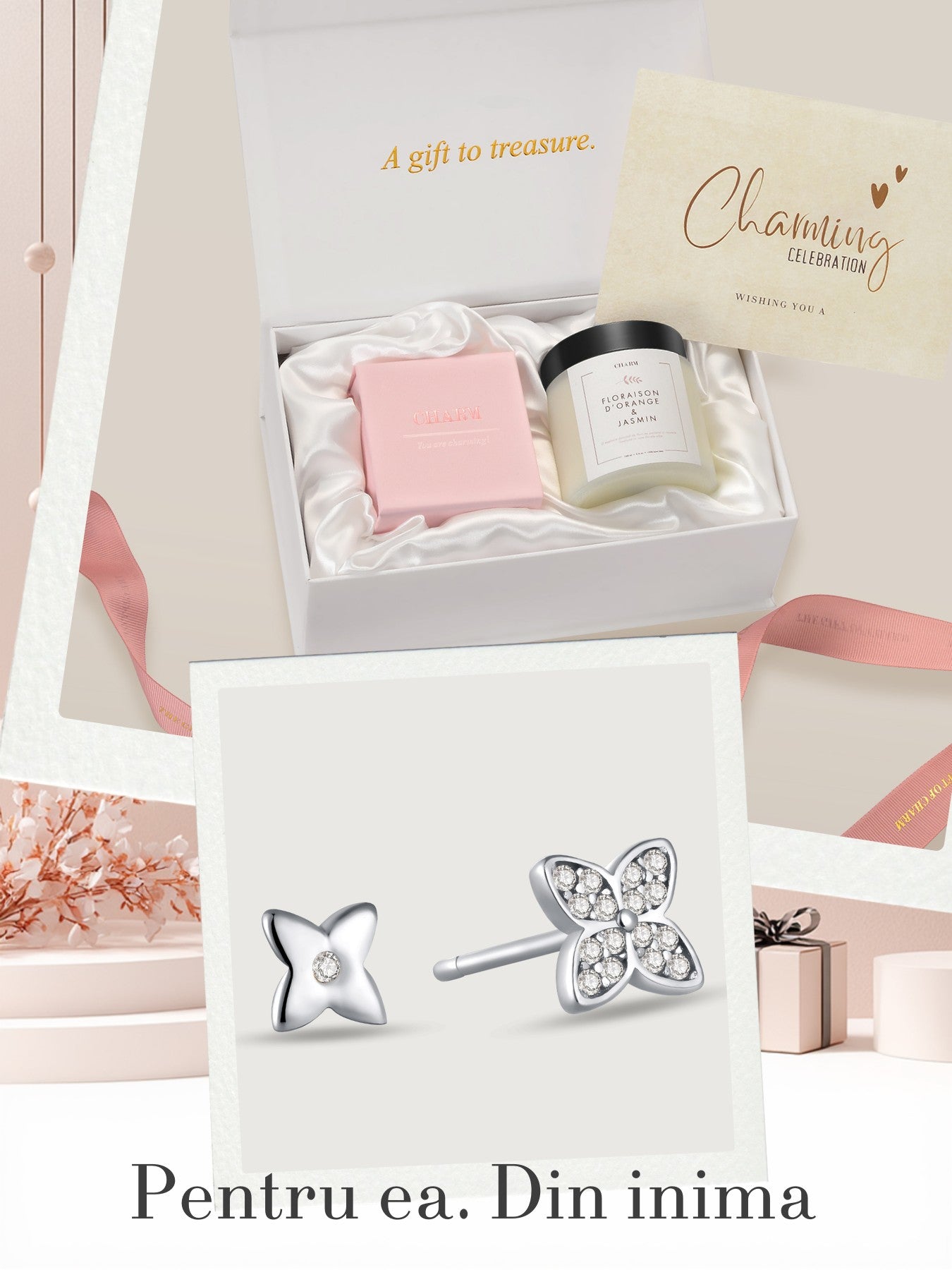 Set Cadou Silver Stardust Petals