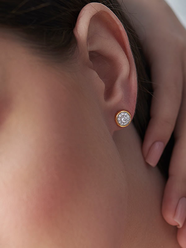 Cercei din Argint Gold Timeless Aura