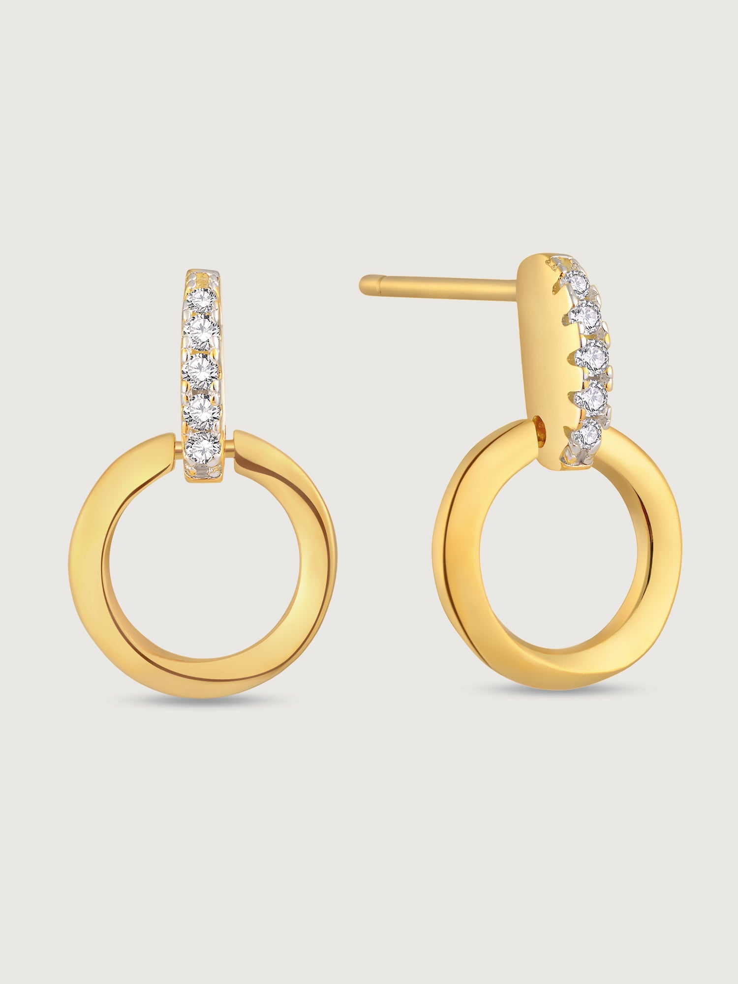 Cercei din Argint Gold Radiant Loop