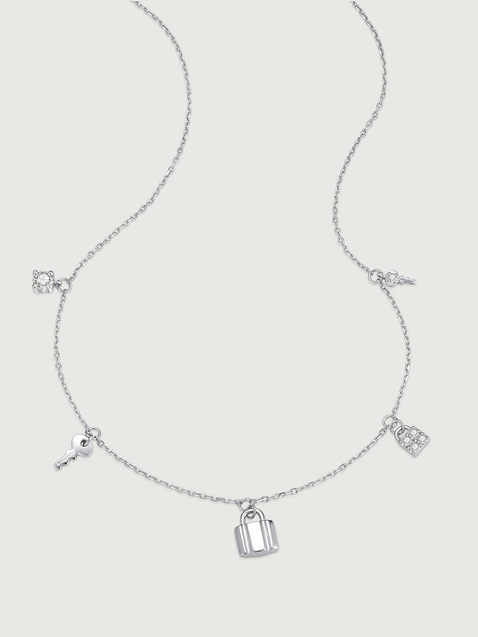 Colier din Argint Silver Locked in Love