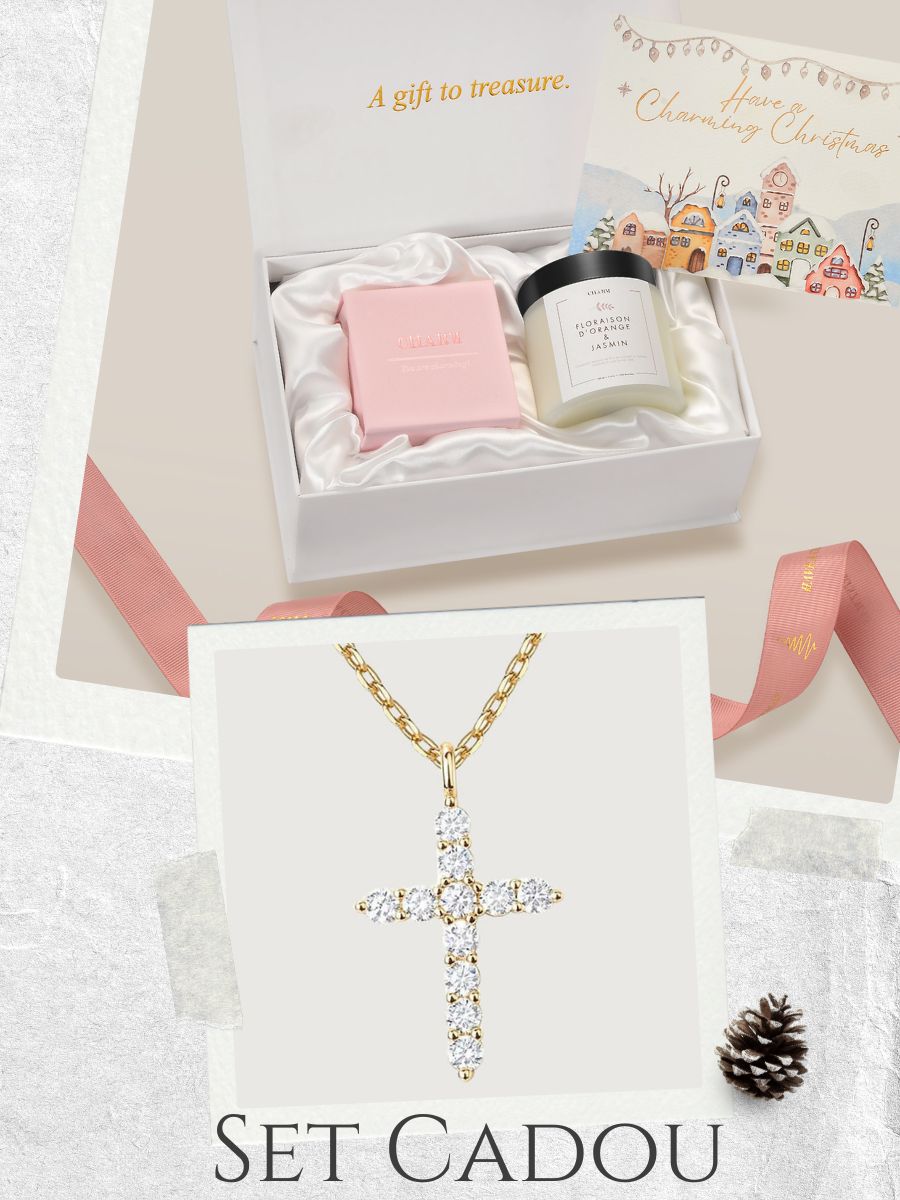 Set Cadou Gold Radiant Cross