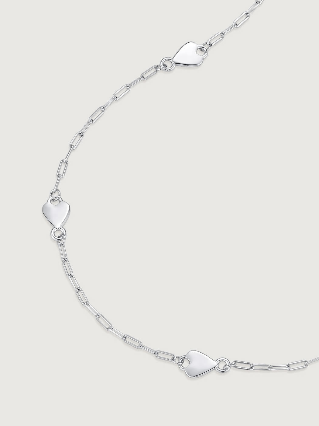 Colier din Argint Silver Linked Hearts