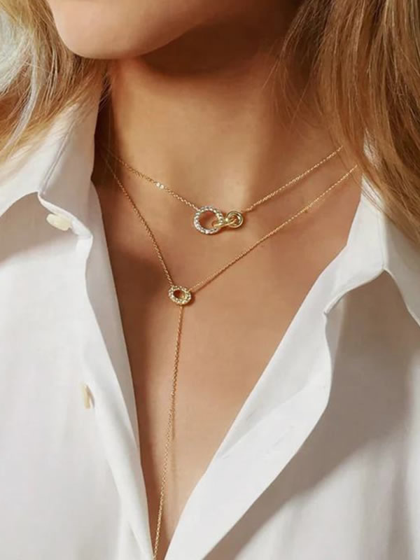 Colier din Argint Gold Eternal Links