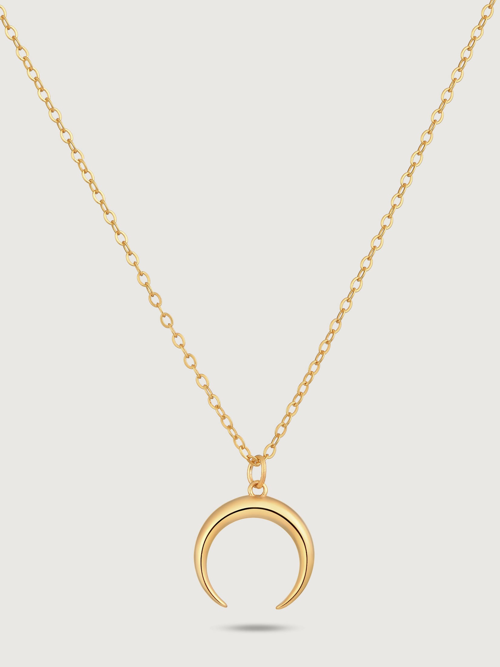 Colier din Argint Gold Lunar Crescent