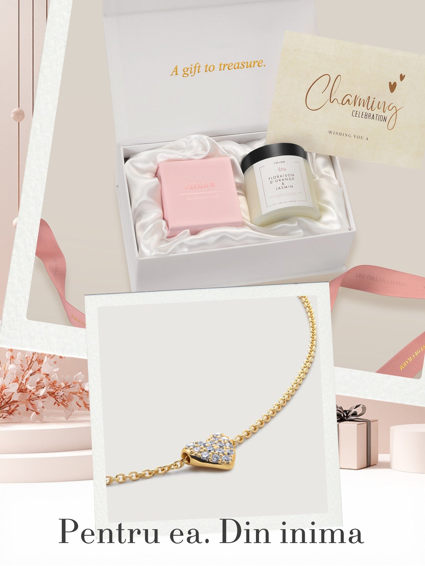 Set Cadou Gold Petit Cœur