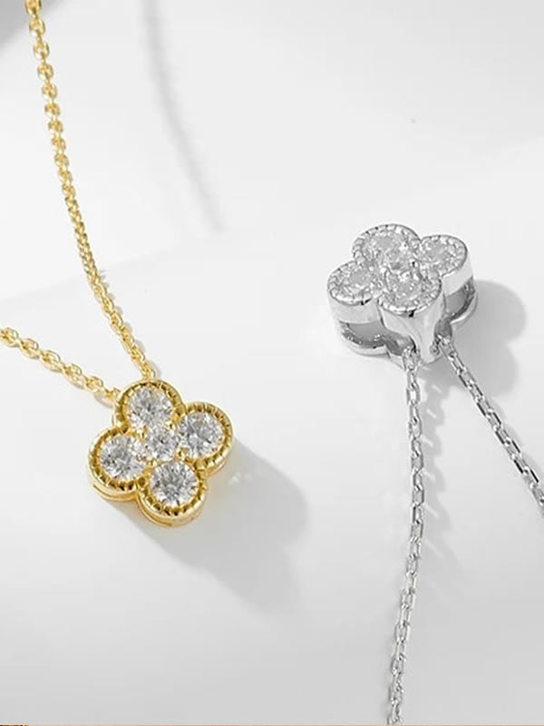 Colier din Argint Silver Clover Bloom