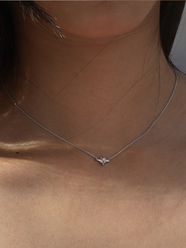 Colier din Argint Gold North Star Mini