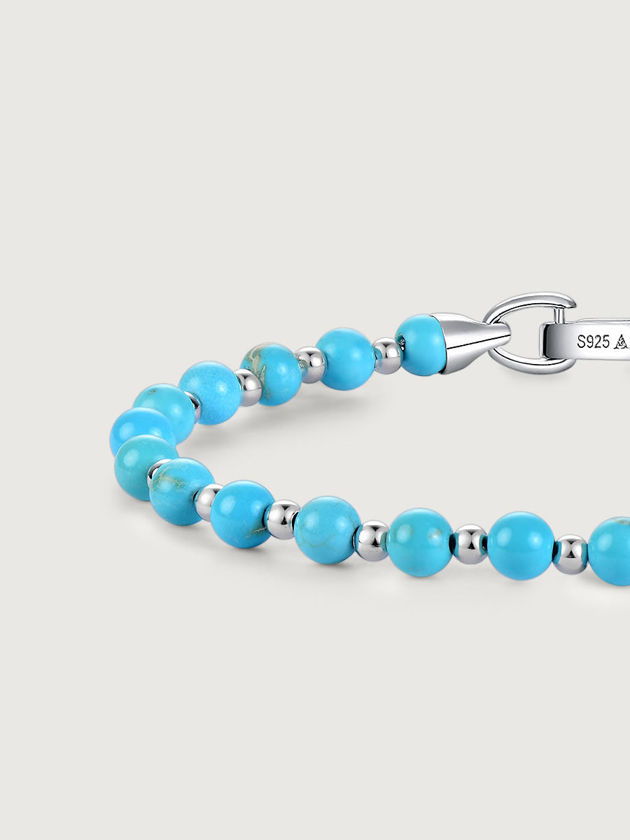 Bratara din Argint Men Turquoise Equinox