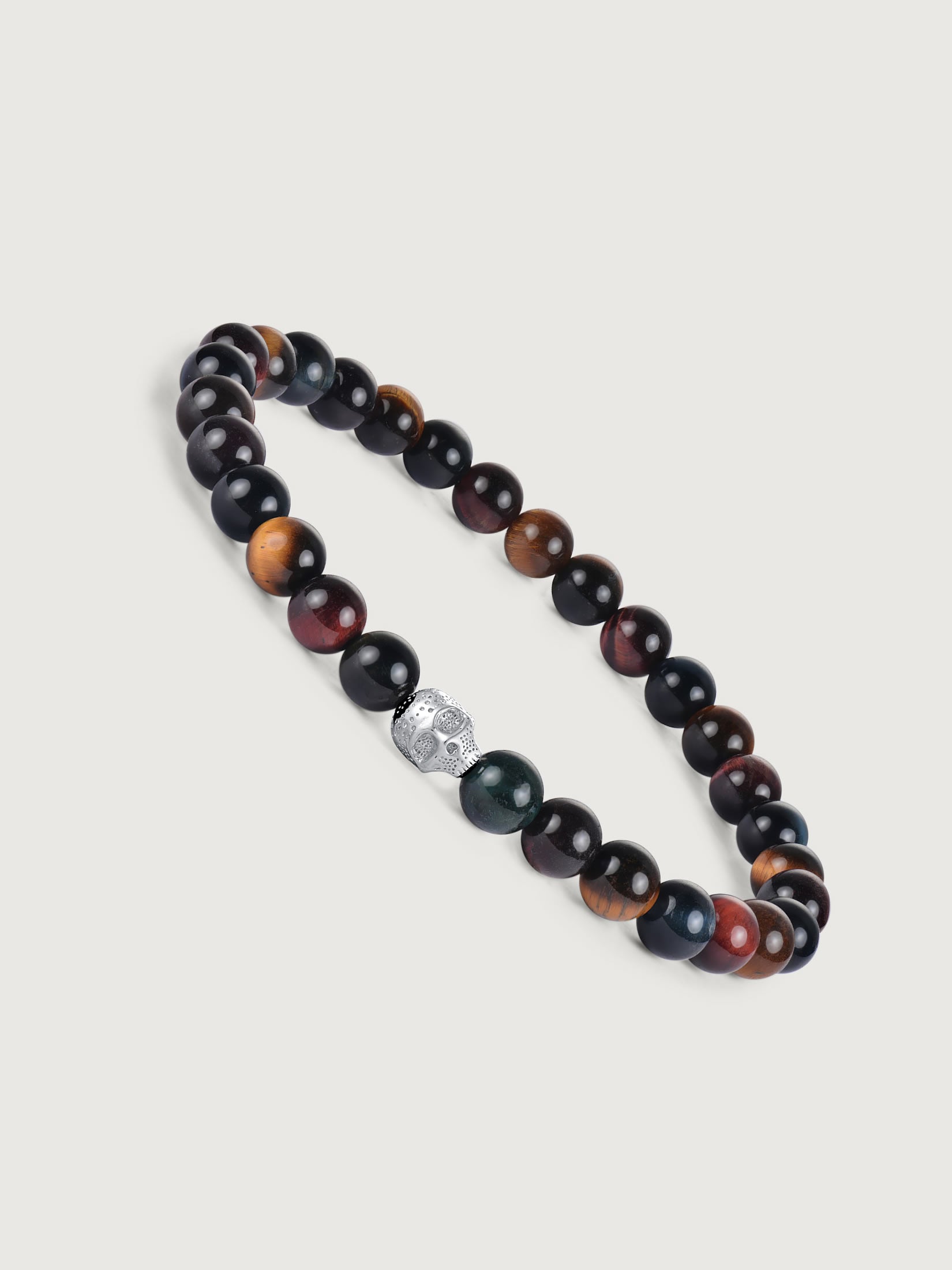 Bratara din Argint Men Spectrum Skull