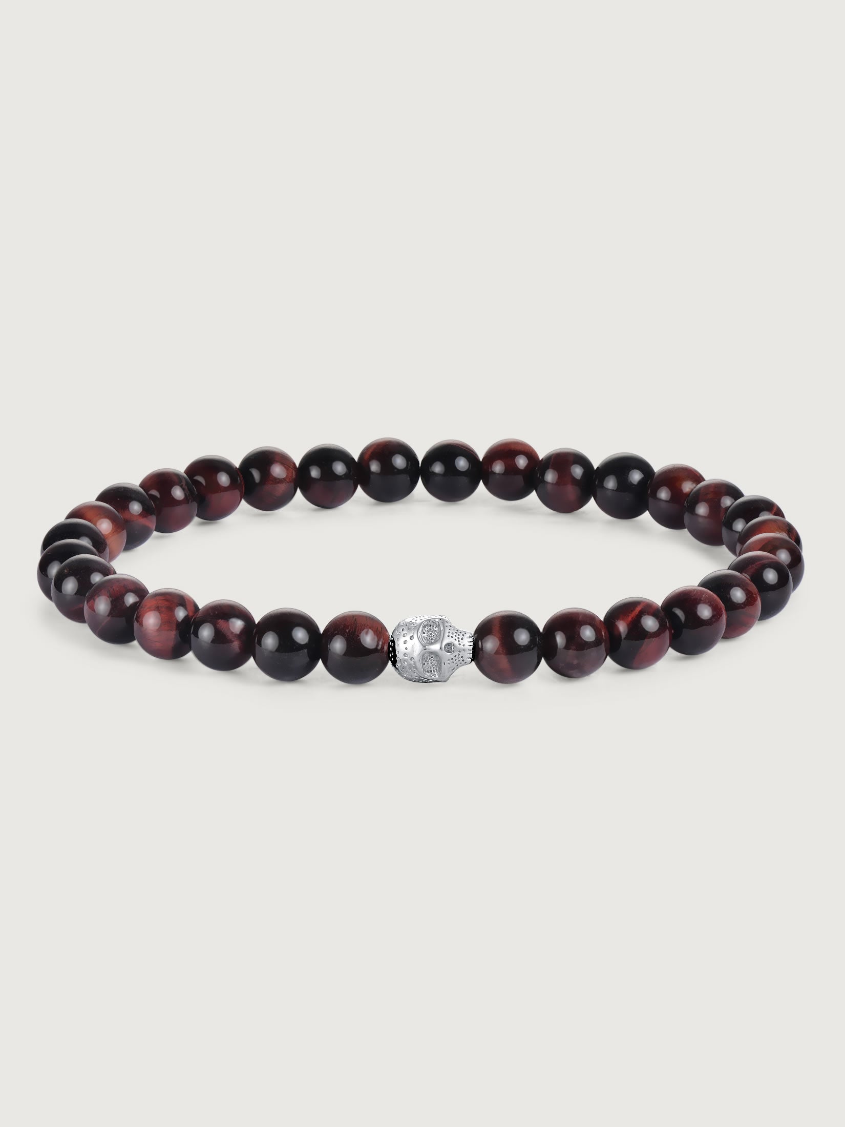 Bratara din Argint Men Crimson Skull