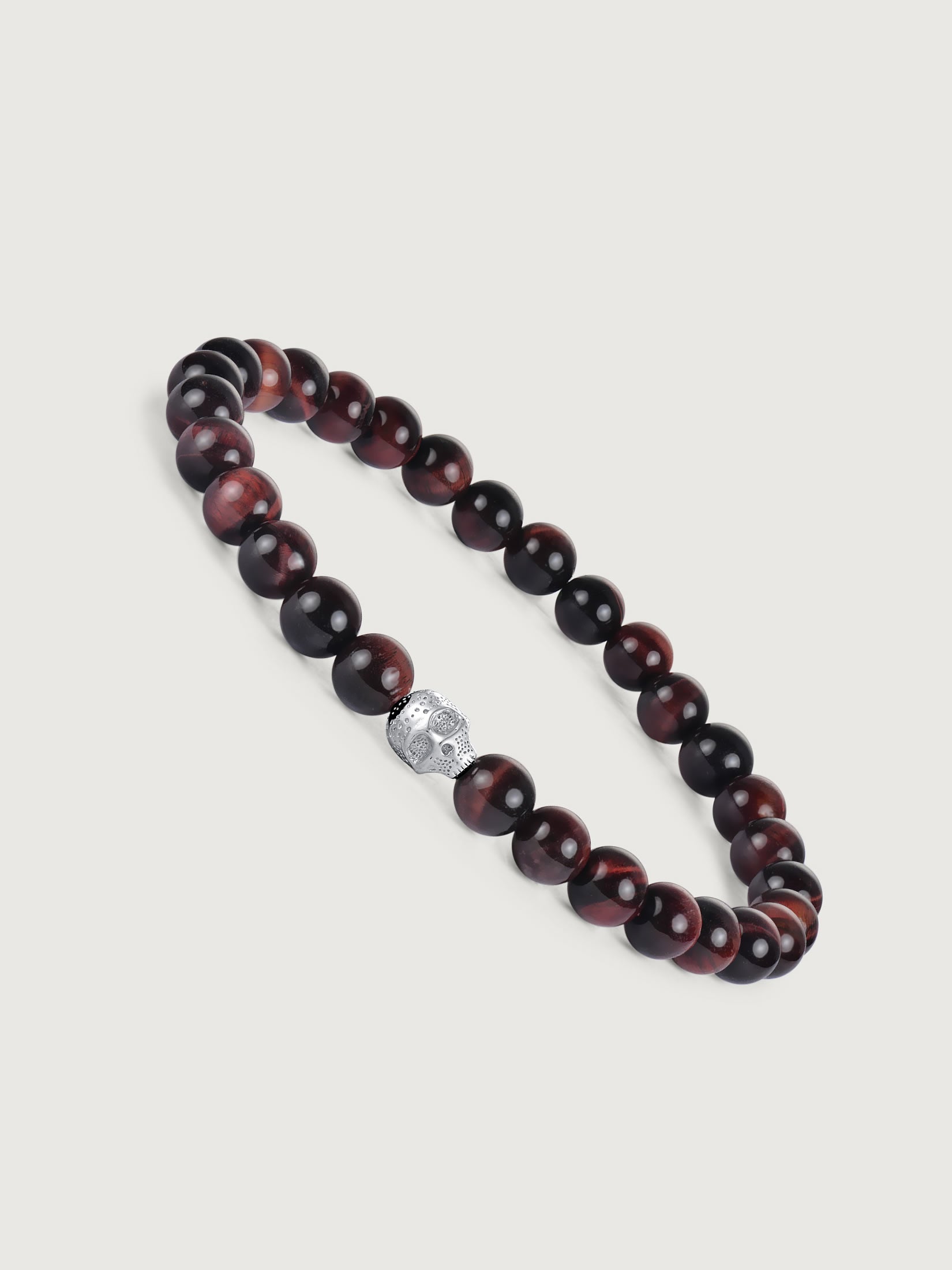 Bratara din Argint Men Crimson Skull