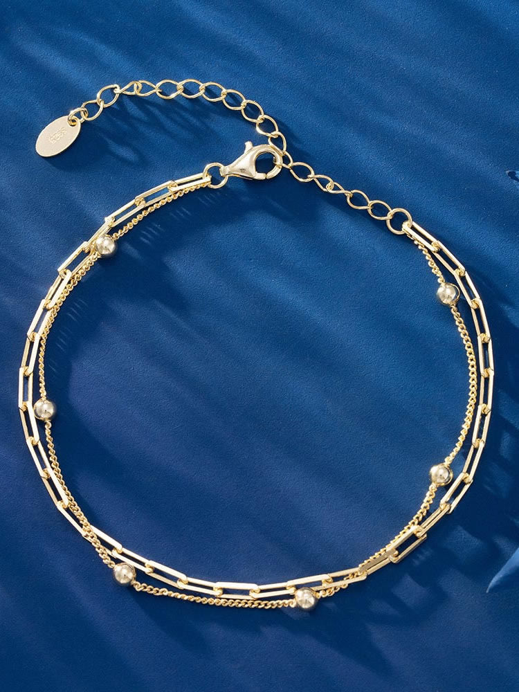 Bratara din argint Lunar Fusion Gold