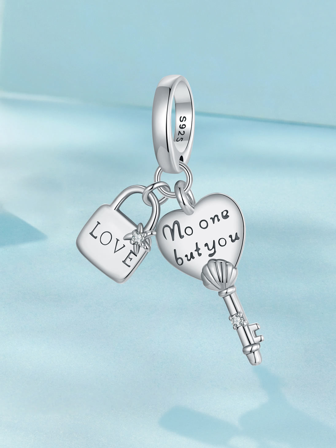 Colier din Argint Love Lock & Key
