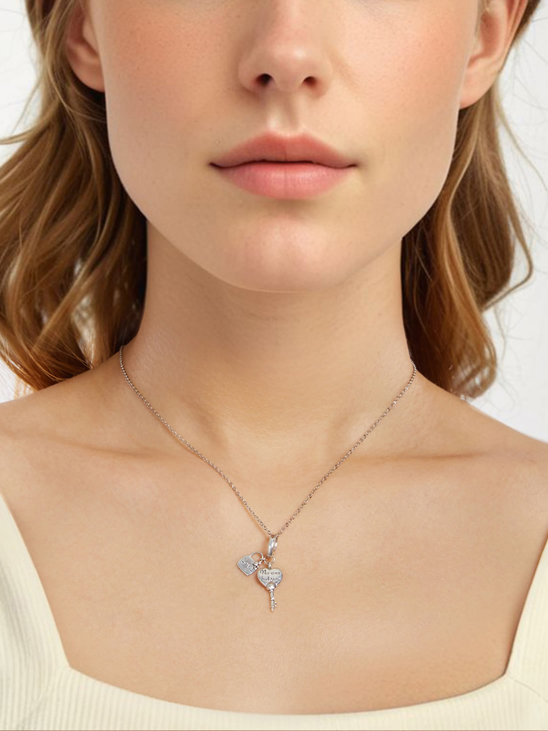 Pandantiv din Argint Love Lock & Key