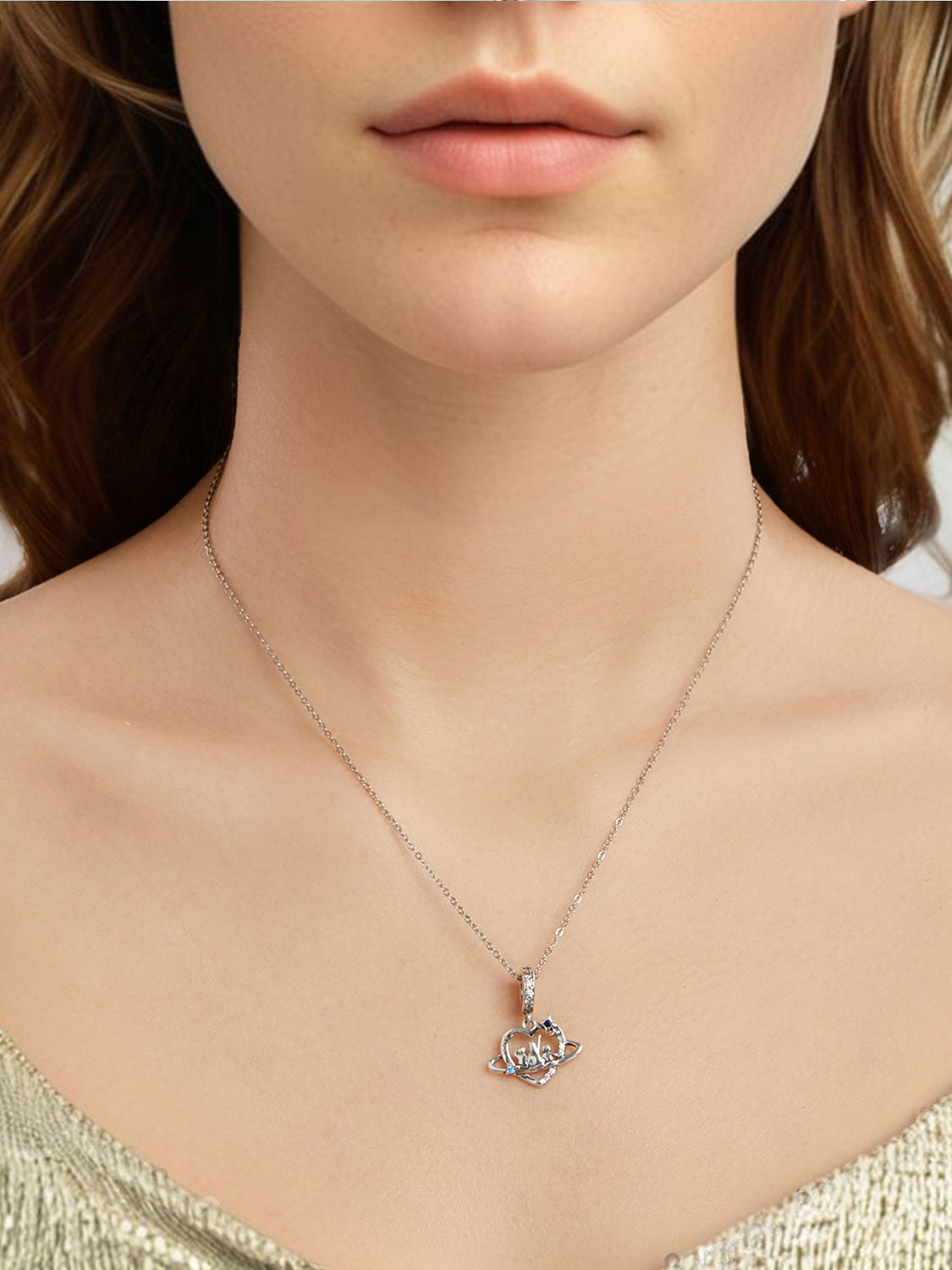 Pandantiv din Argint Family Under the Stars