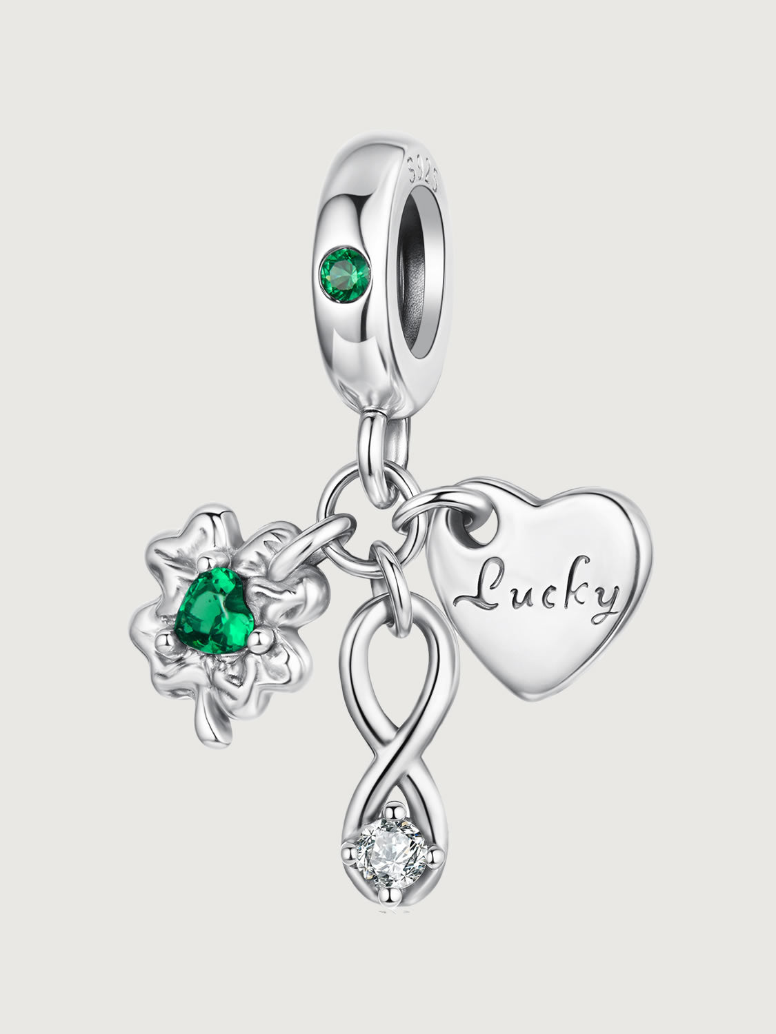 Pandantiv din Argint Emerald Bloom – Lucky Spark