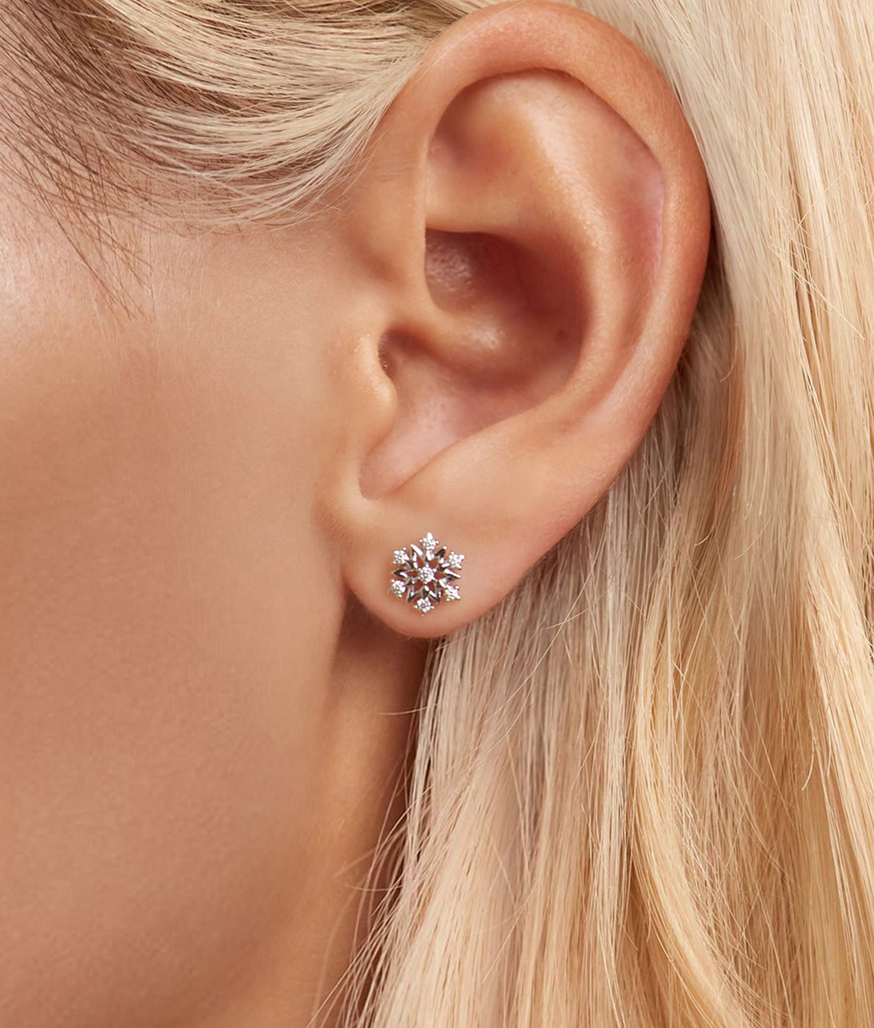 Cercei din Argint Crystal Snowburst