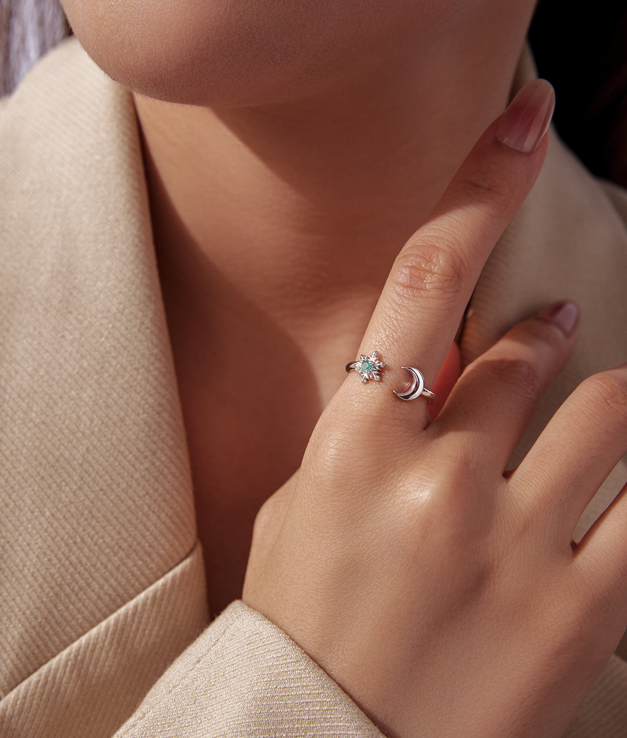 Inel din Argint Moonlit Frost