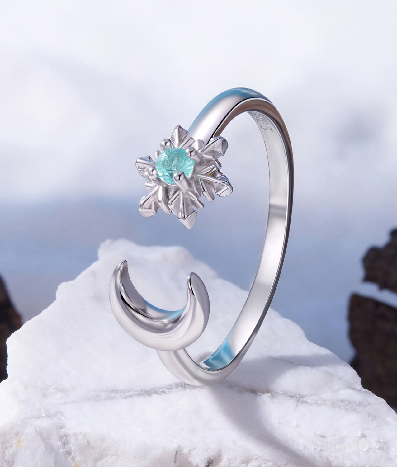 Inel din Argint Moonlit Frost