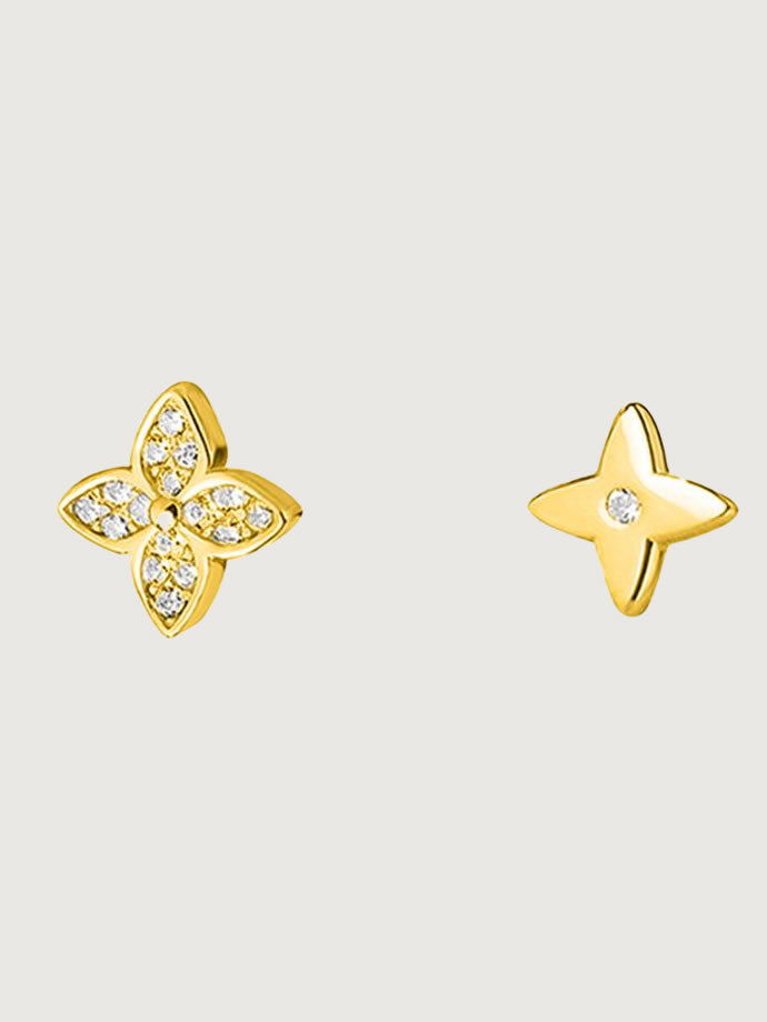 Cercei din Argint Gold Stardust Petals