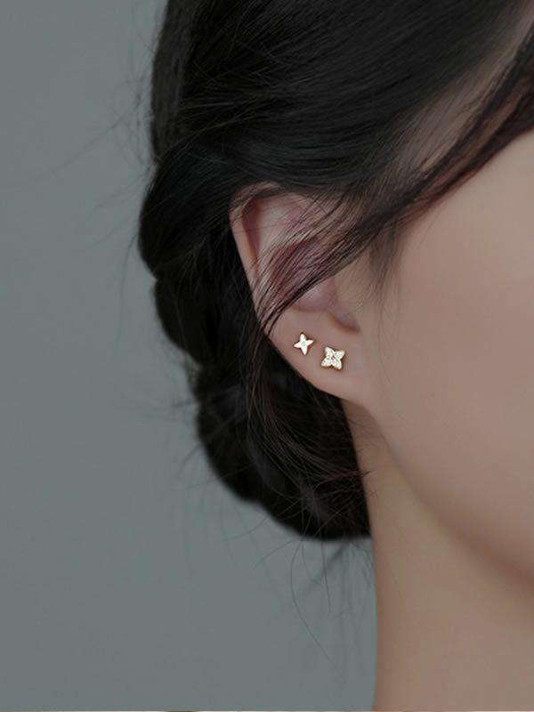 Cercei din Argint Gold Stardust Petals