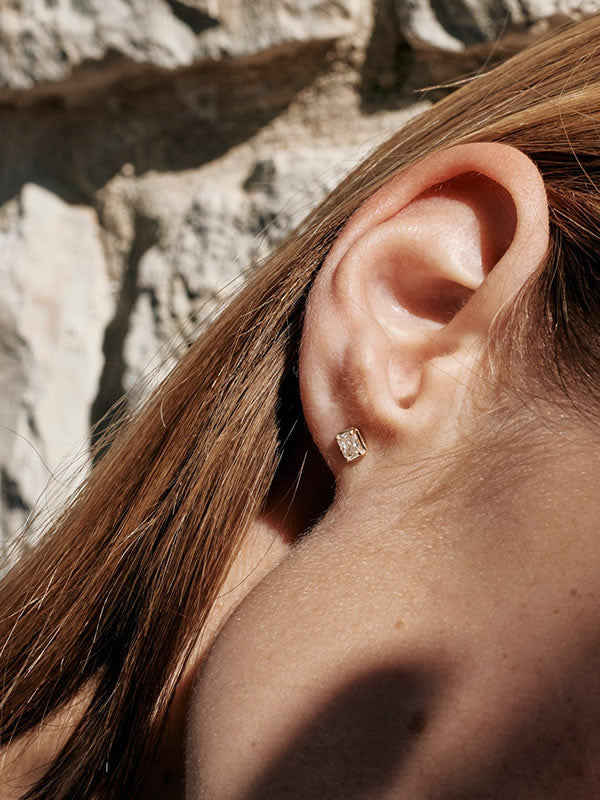 Cercei din Argint Gold Radiant Grace Studs