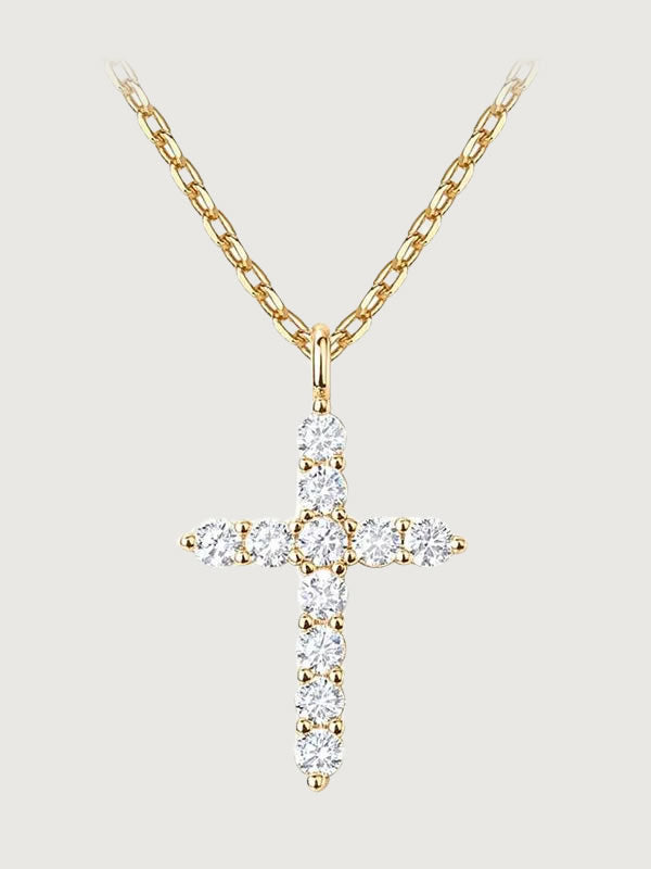 Colier din Argint Gold Radiant Cross