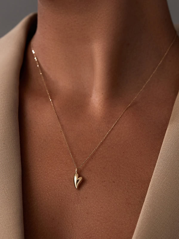 Colier din Argint Silver Sculpted Love Heart