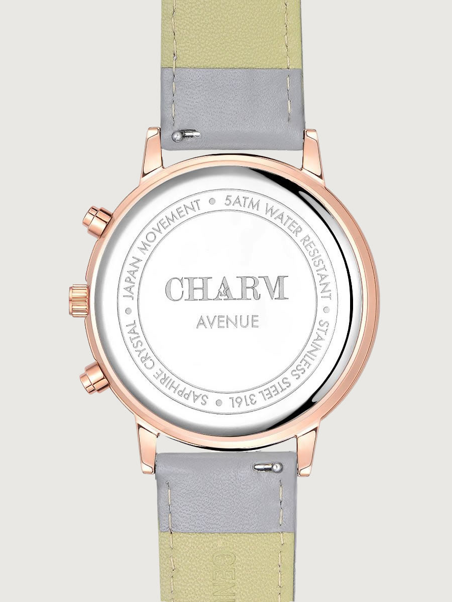 Set Cadou : Ceas Avenue Dorobanti Grey + Curea de metal Rose Gold
