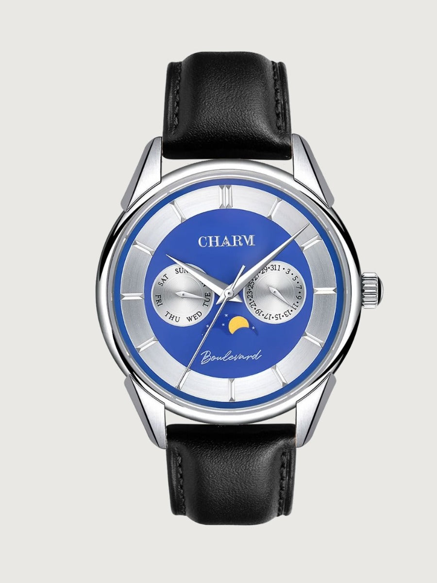 Set Unisex: Ceas Boulevard Aviatorilor Black + Curea de piele Nuderose