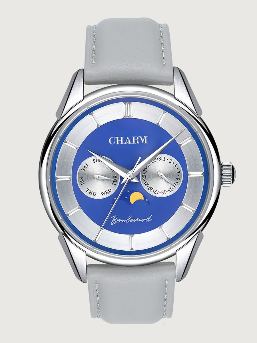 Set Unisex Cadou : Ceas Boulevard Aviatorilor Grey + Curea de piele Neagra