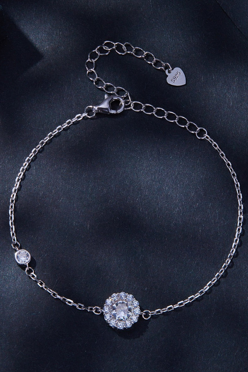 Brățară argint cu moissanite ideală pentru cadou elegant