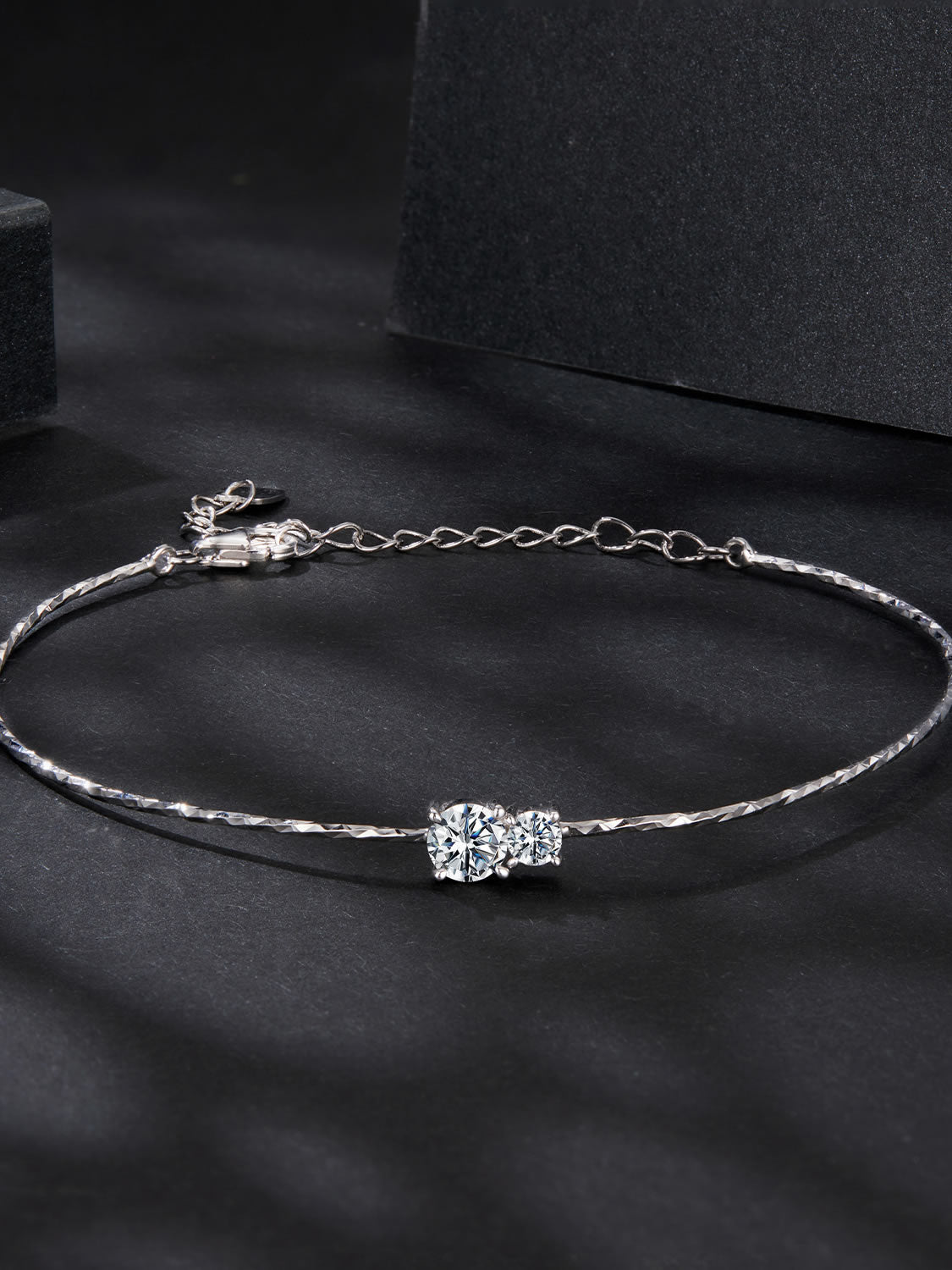 Brățară din argint cu moissanite ideală pentru cadou premium și ocazii speciale