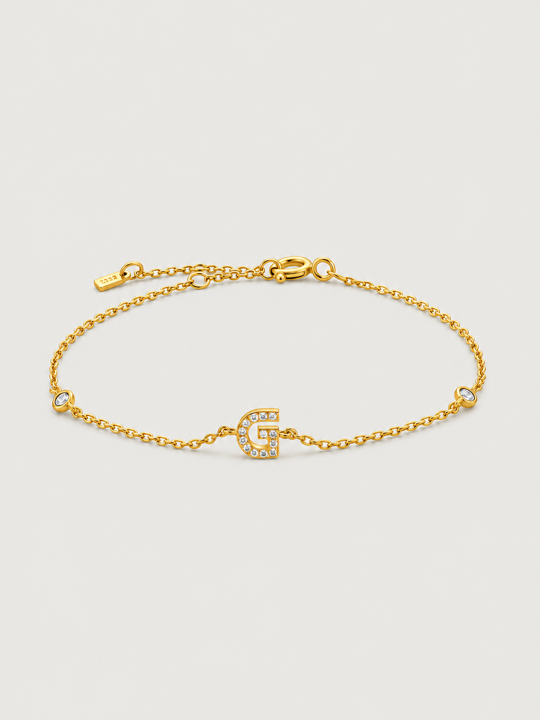 Brățară din Argint Gold Initial Spark Litera G